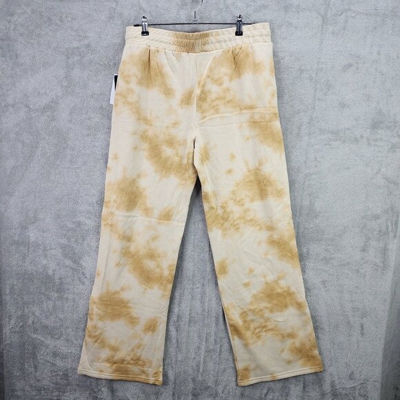 Womens IML Tan Tie Dye Fleece Sweatpants Drawstring Cotton Polyester Size XL - Picture 5 of 8